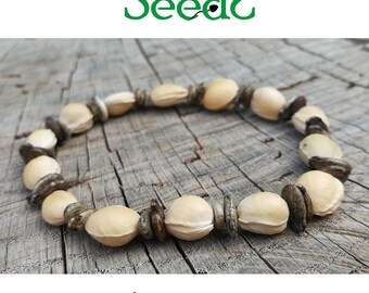 Natural seeds bracelet-cherry, watermelon
