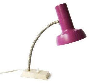 Vintage purple desk lamp, table lamp from the 70's