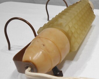 Vintage Frosted Glass Plastic Bedside Headboard Reading Light Mid Century Lighting