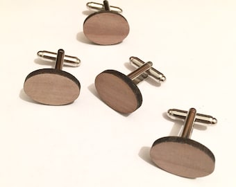 Handmade mens/boys wooden cufflinks