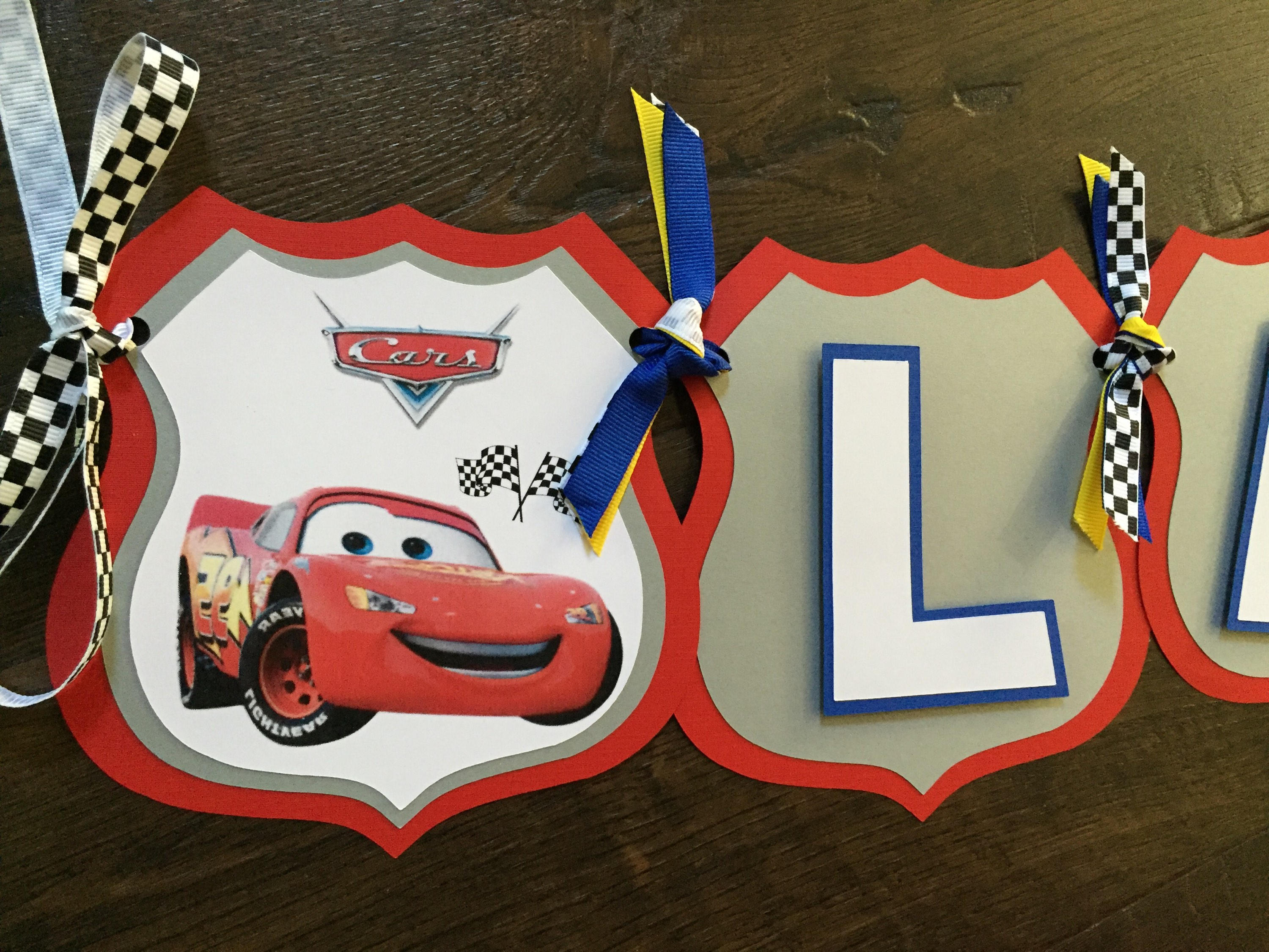 disney cars lightning mcqueen name only banner