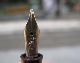 S 17.3g Rare 1940's Vintage SCHLICH FOUNTAIN PEN 14k Gold Nib