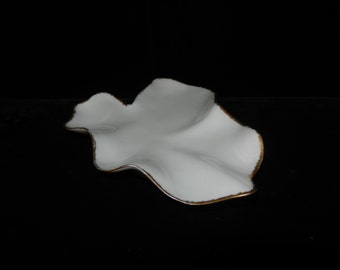 Vintage Limoges Dish - White With Gold Trim