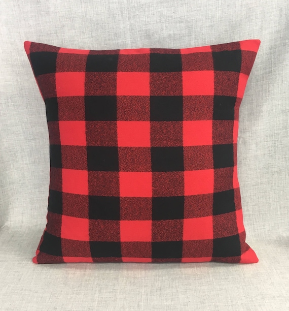 Buffalo Plaid Pillow Cover Woodland Nursery Baby Boy Decor