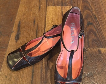 Vintage PRADA Espresso Mary Jane Heels