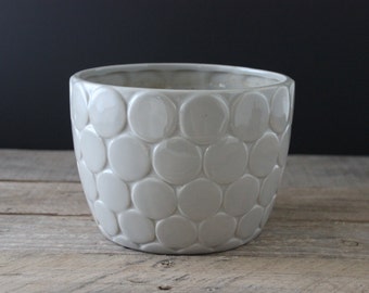 Gray Geometric Planter Flower Pot