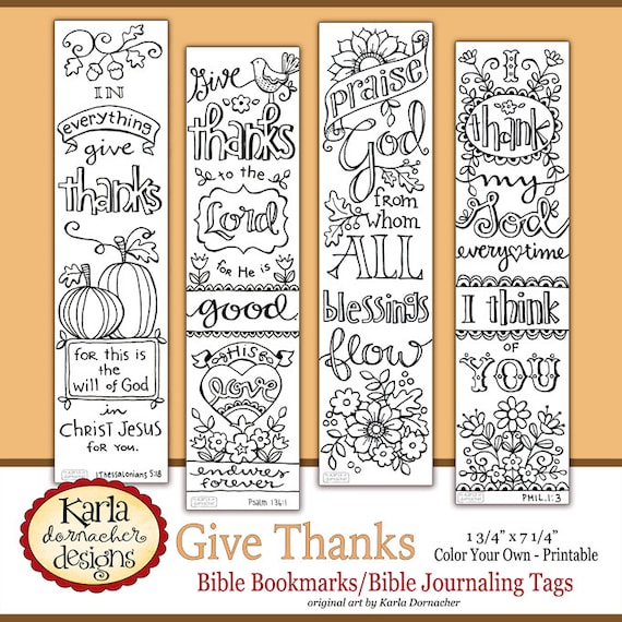 Give Thanks Color Your Own Thanksgiving Bible Journaling