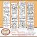 GIVE THANKS Color Your Own THANKSGIVING Bible Journaling Bookmarks Illustrated Faith Instant Download Scripture Digital Printable Christian