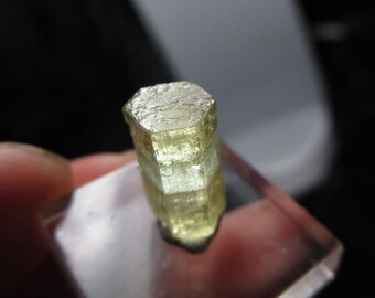 4.5 carat striped gem heliodor beryl crystal from Sherlova Gora, Russia