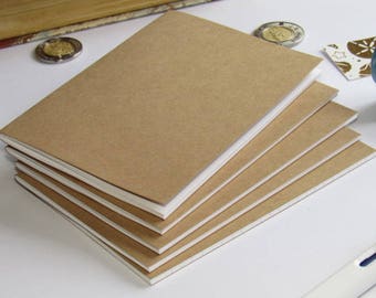 Midori Inserts--Set of 5 Kraft Paper Traveler's Notebook Inserts A7 Passport FN Personal Wallet Regular A6 B6 Cahier A5