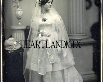 Victorian Bride Vintage Digital Image Download printable art