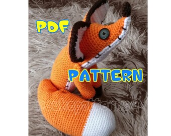 CROCHET-PATTERN: Mr. Fox Plushie Amigurumi inspired by The Little Prince Movie ~ **Instructions Only**