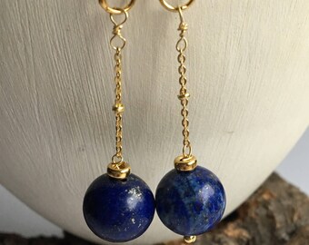 Lapis lazuli drop earrings