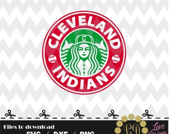 Cleveland Indians coffee svg,png,dxf,shirt,jersey,baseball,college,university,decal,proud mom,disney,softball,college,starbucks,ncaa,svg