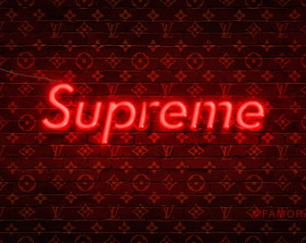 POSTER: Supreme X LV Neon Art, Vlone, Palace, Adidas