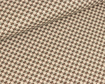 Cotton Woven Julia Hearts Brown (11.50 EUR/meter)