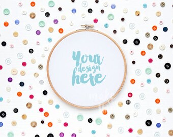 Download Embroidery hoop mockup / Styled stock photography / Instant