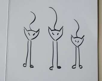 Cat Greeting Cards, Italian greeting card, I Tre Gattini