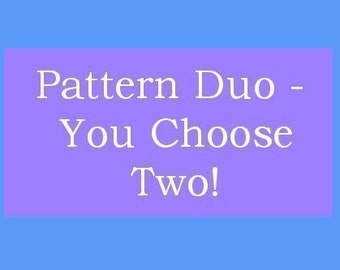 NEW - You Choose Two - Crochet Hat Pattern Duo