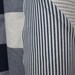 TICKING in navy designer,drapery/bedding/upholstery fabric