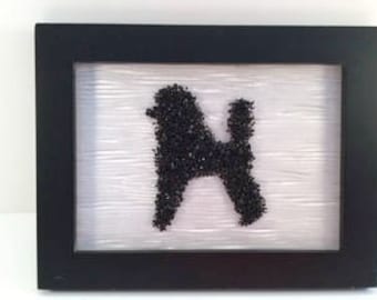 Fused Glass Black Poodle