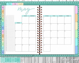 2018 Dated Digital Planner - Teal Cover, White Desk (40% OFF)