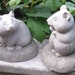 Hamster Statues Set of 2 for House or Garden Concrete