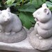 Hamster Statues Set of 2 for House or Garden Concrete