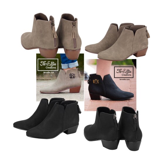 SHIPS OUT NEXT Day! Monogrammed Boots, Personalized Boots, Embroidery, Monogram Shoes, Hudson Boots
