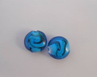 20 mm turquoise Murano glass bead. (8984358)