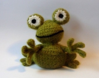 PATTERN PDF Crocheted and Felted Frog Amigurumi Pattern