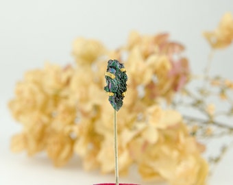 Antique Carborundum Stickpin | 1890s Brooch with Rare Carborundum Stone
