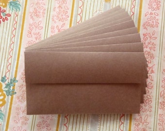 Customizable - HANDmade KRAFT Paper Envelopes : Pack-of-9 // No. 6 sz. (3-5/8" X 6-1/2") Self-Adhesive. Great for Everyday & Holiday Gifts