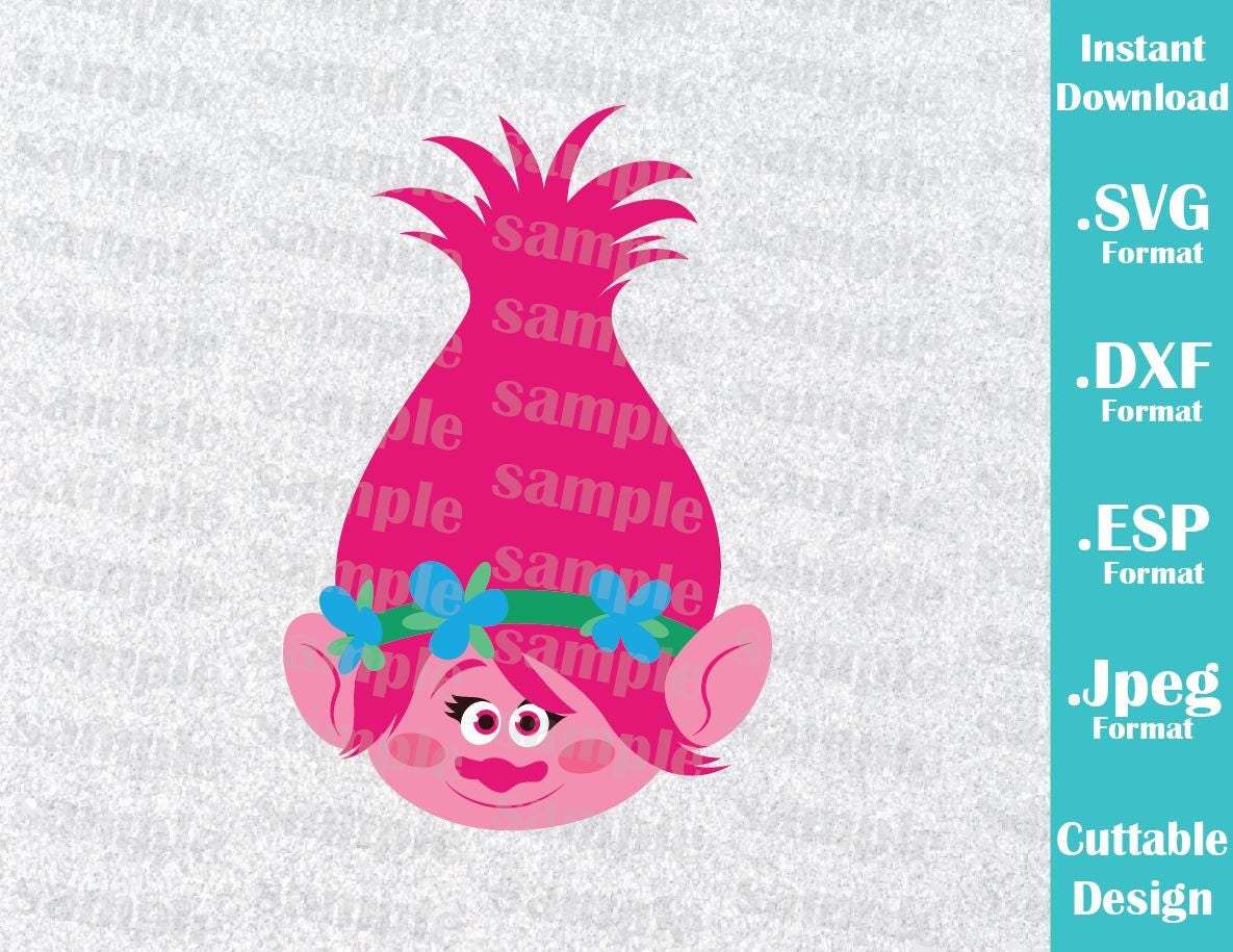 INSTANT DOWNLOAD Svg Trolls Princess Poppy Troll Hair Movie