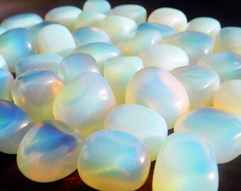 Opalite - tumbled stone, healing crystal, crown chakra crystal, Reiki healing, metaphysical crystal, jewelry supply