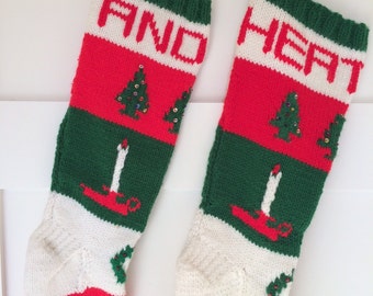 Personalized Hand Knit Christmas Stockings - Now available for 2018