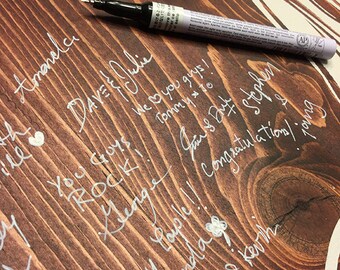 Wedding Pens - Wood guestbook marker - Archival Pens - Guestbook pen- Wedding guest book pen - White Marker - Pens for wood - Gold Markers