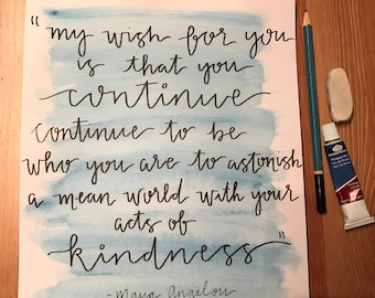 Custom Watercolor Calligraphy Quote