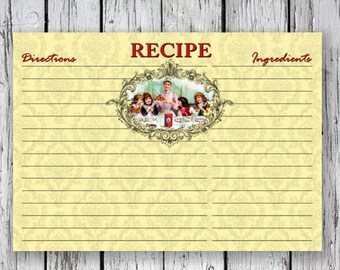 Victorian RECIPE CARDs - Printable Download Images, Paper Craft, Scrapbook. DIY. Print at Home