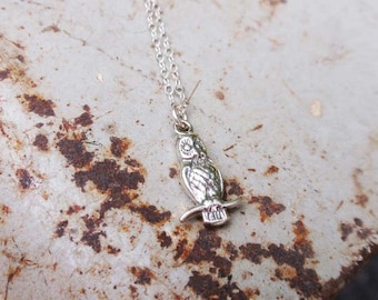 Owl Necklace Silver, Owl Necklace