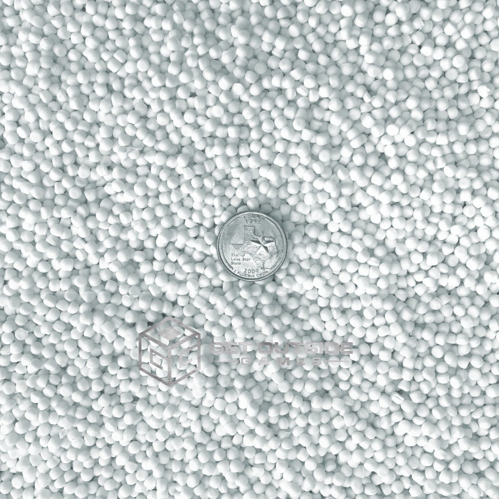 25 lbs Heavy White Plastic Poly Pellets for Craft Projects and