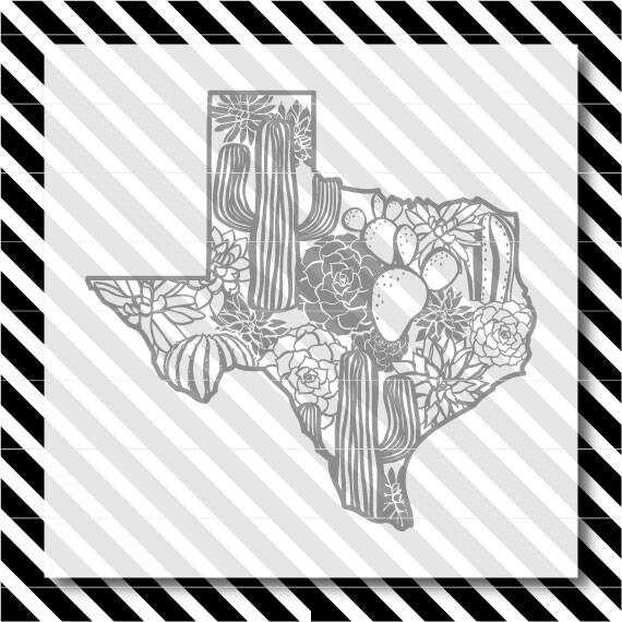 Download Texas cactus svg cut file Succulent Texas Cutfile Texas