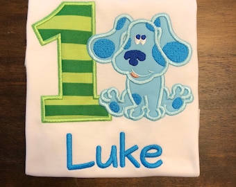 Blue's Clues Birthday Shirt // Blue's Clues Shirt // Monogrammed Birthday Shirt // Birthday Shirt for Boy