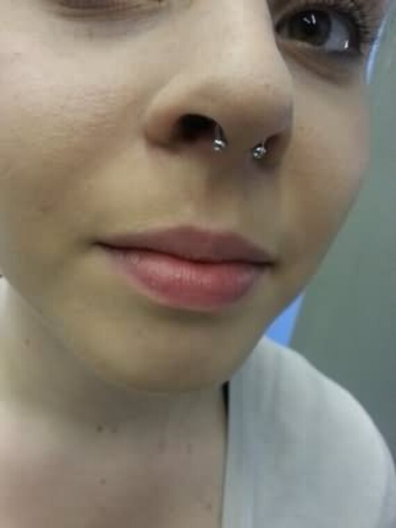 16g 6mm 1/4 Tiny Septum Ring. U shape. Horseshoe. High