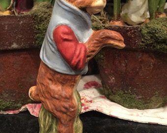 Primitive Chalk ware rabbit "Peter" 7"