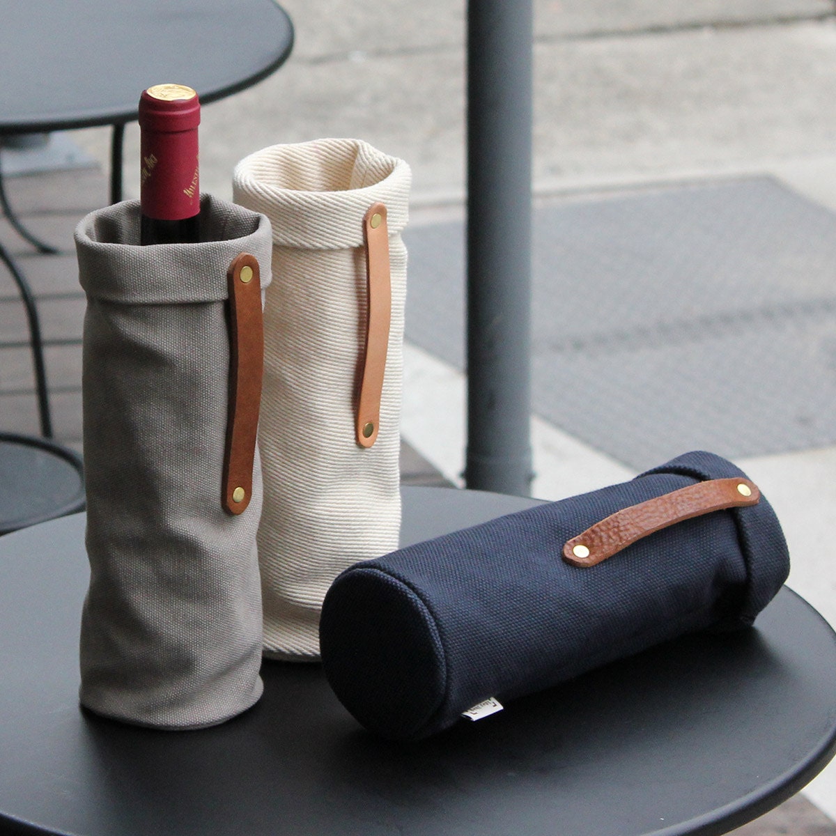 wine sack leather