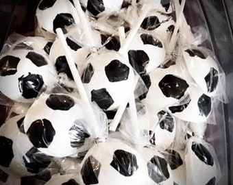 Soccer candy lollipops