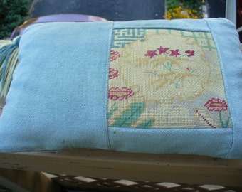 Vintage Needlepoint Pillow