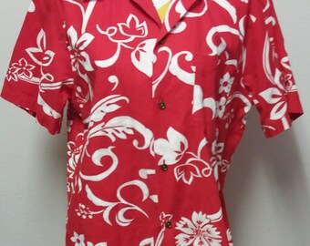 Vintage 1960s/70s MADE in HAWAII Brand Men's Hawaiian shirt Made in Hawaii Aloha shirt