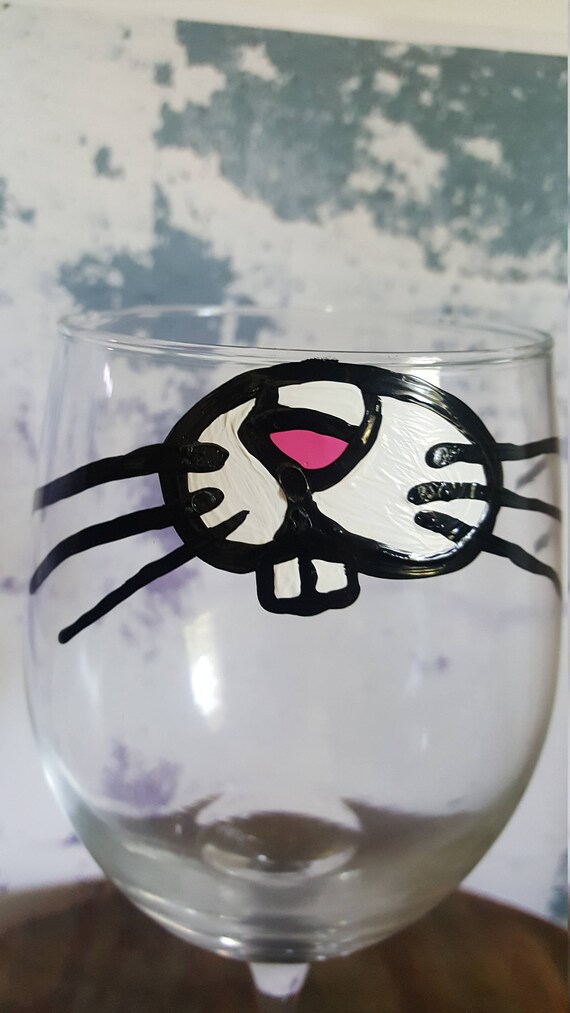 Rabbit Lover wineglass
